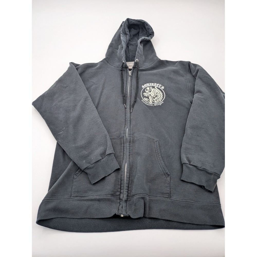 Black Full‎ Zip Hoodie Small Glow In The Dark Squirrel's Tavern Corvallis Oregon